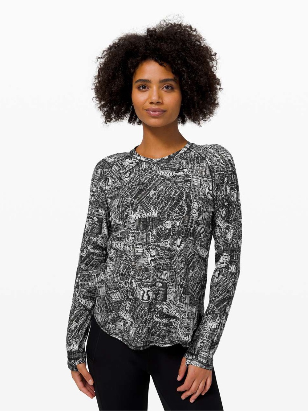 Lululemon Rise and Run Long Sleeve
Tear It Up Alpine White Black